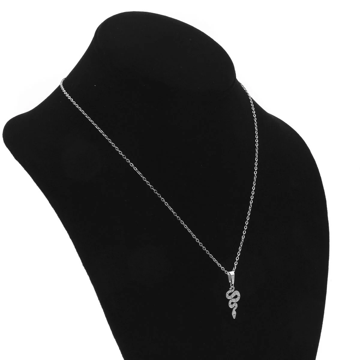 Set Joyeria Acero Plateado Serpiente Vibora Enroscada