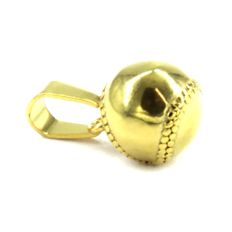 Dije Acero Dorado Pelota Realista Beisbol Baseball 11Mm