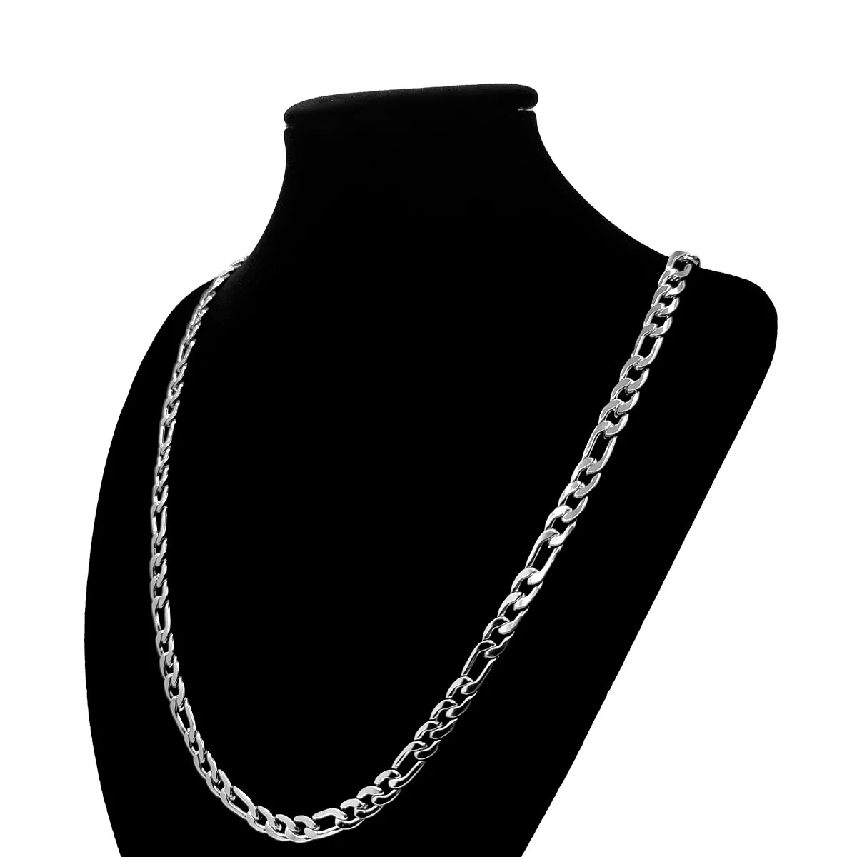 Cadena Acero Inoxidable Plateado Clasica 3x1 5mm x 60 cm