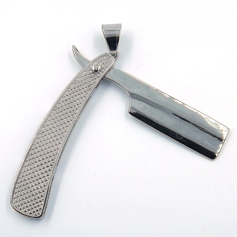 Dije de Acero Navaja Afeitar Tipo Barbero Barbershop