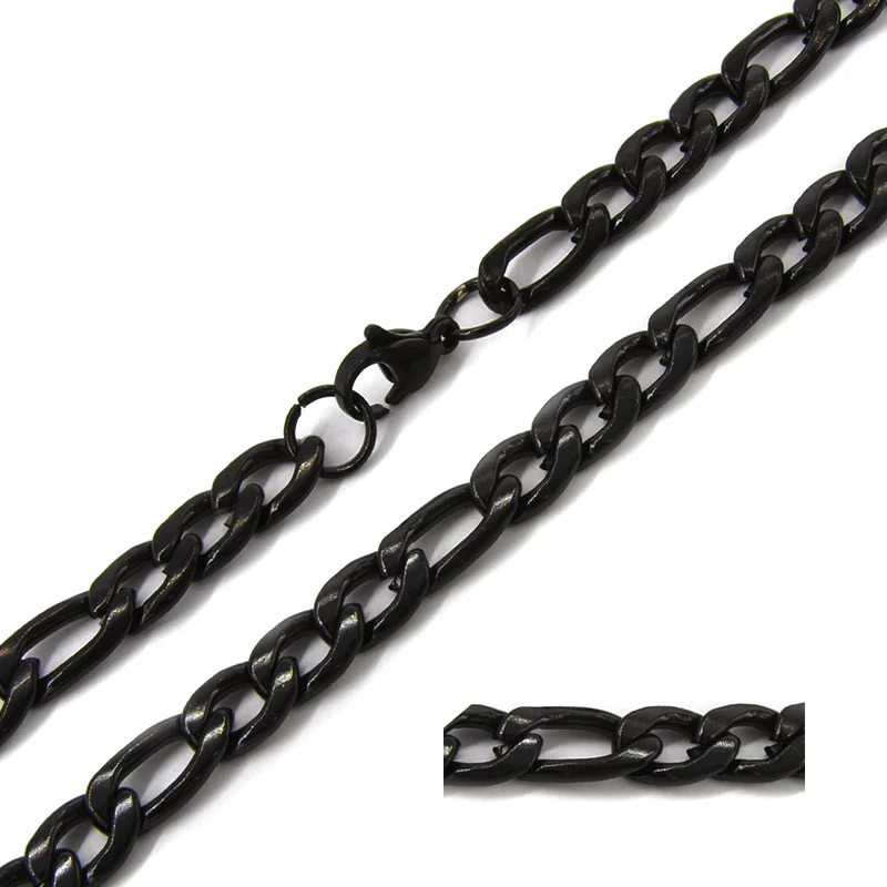 Cadena Acero Inoxidable Negro Eslabón 3x1 6mm x 49cm
