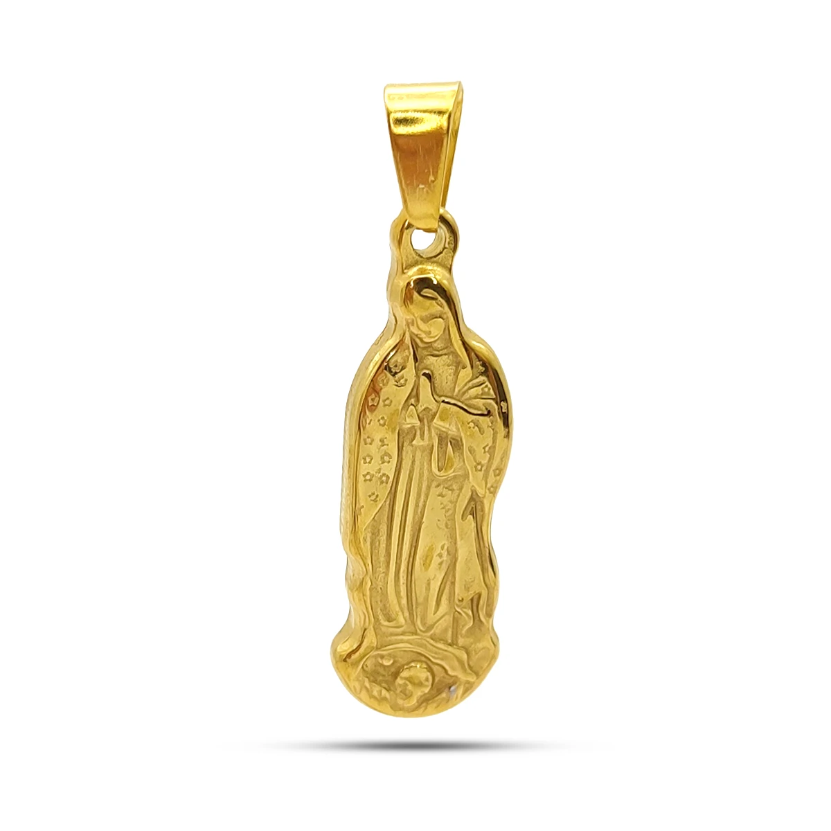 Dije Acero Figura Completa Virgen de Guadalupe Religión 22 mm