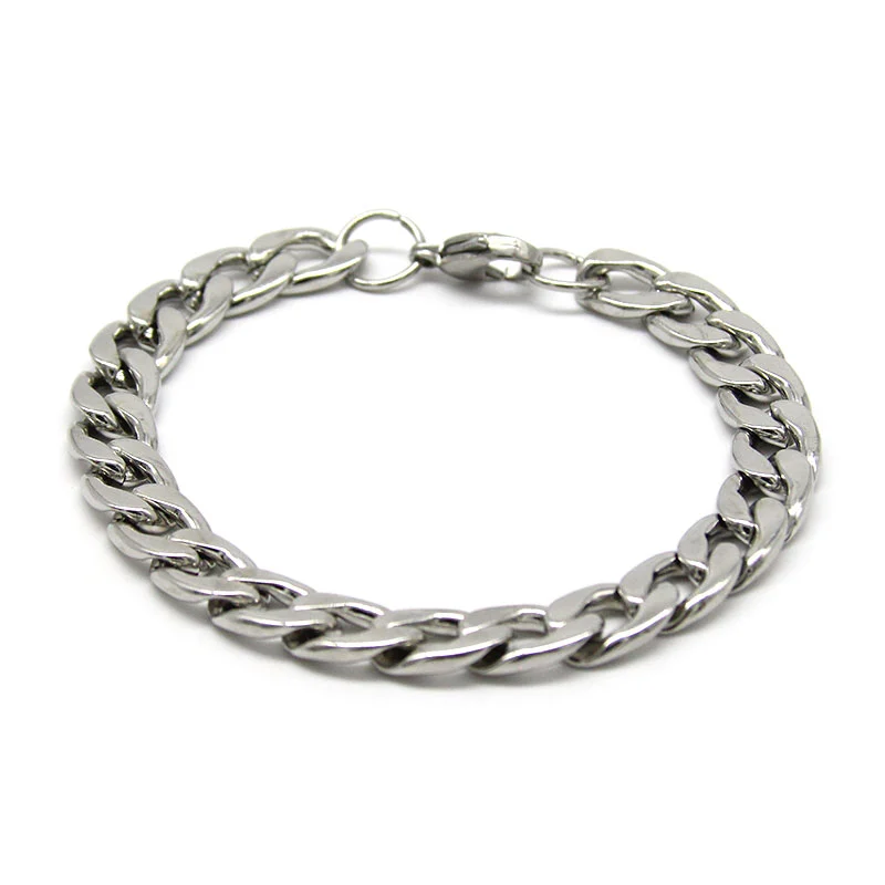 Pulsera Esclava Acero Inoxidable Hombre Eslabon Cubano