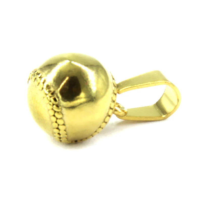 Dije Acero Dorado Pelota Realista Beisbol Baseball 11Mm
