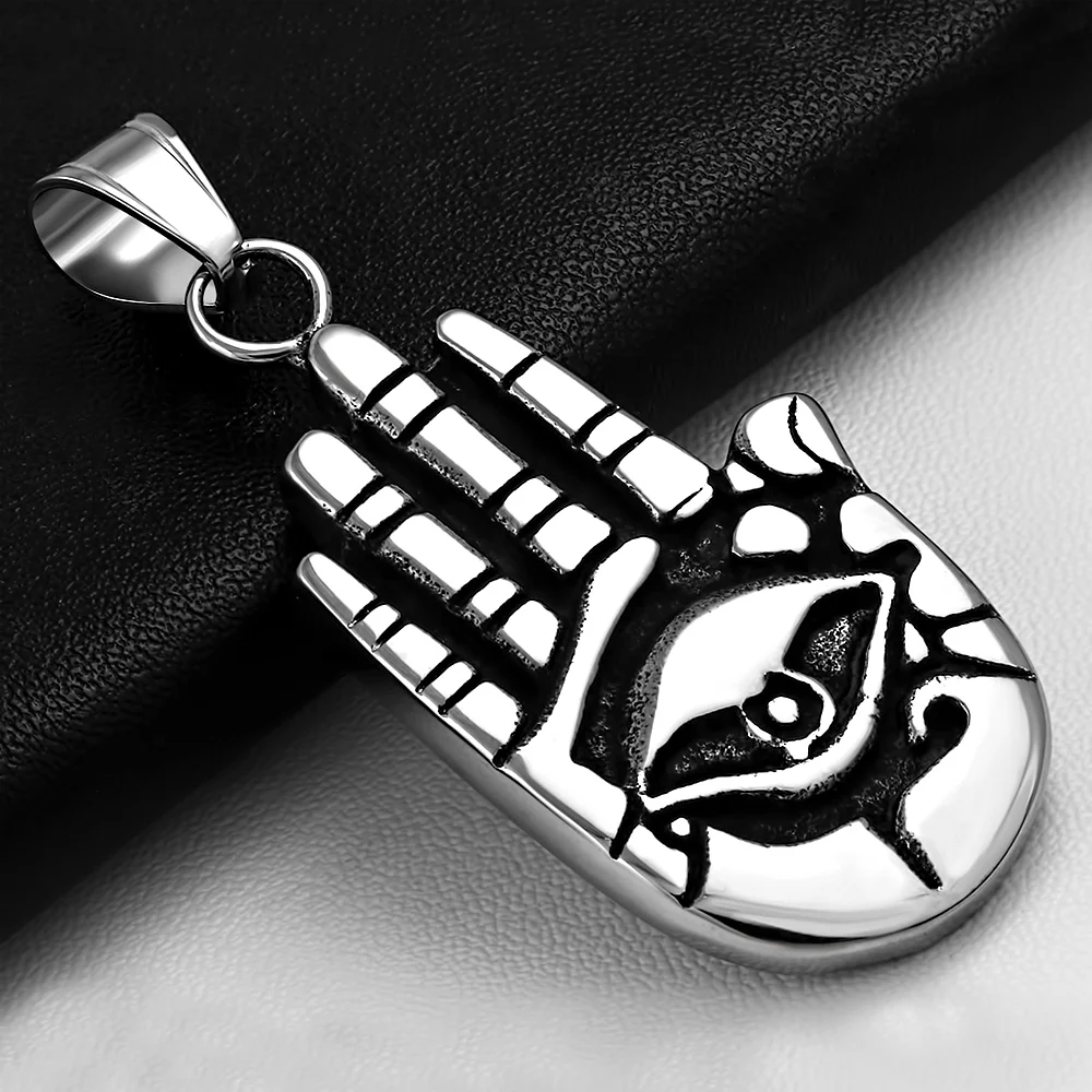 Dije Acero Inox Grande Mano Hamsa Fatima Ojo