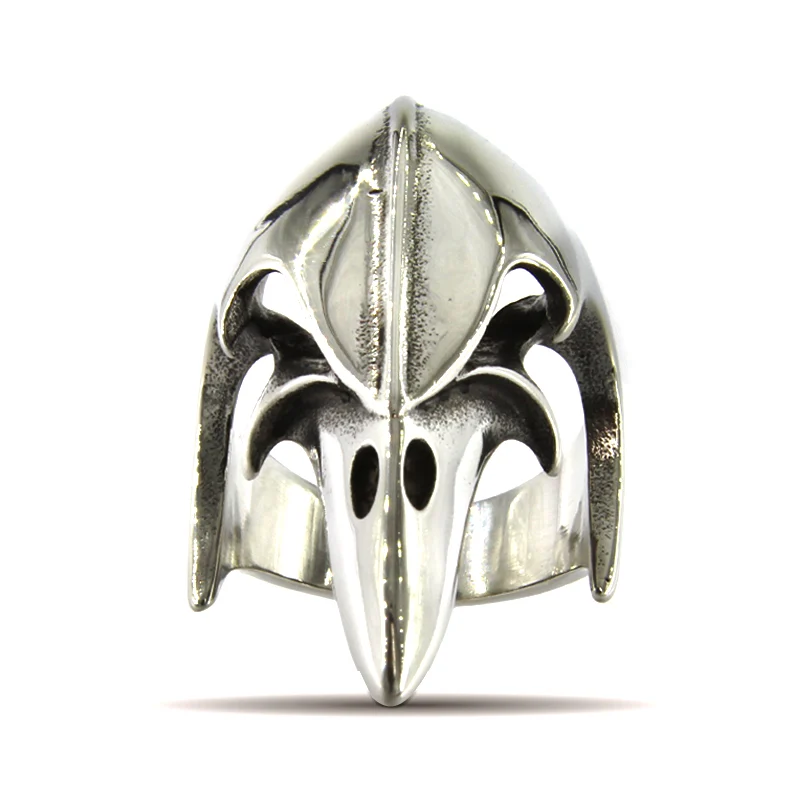 Anillo Acero Inox Plateado Hombre Craneo Mensajero Muerte