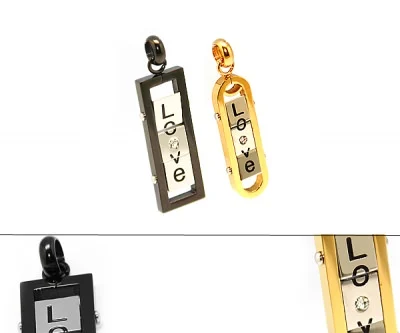 Dije Doble 3 Tonos Diseño Tablillas con Movimiento