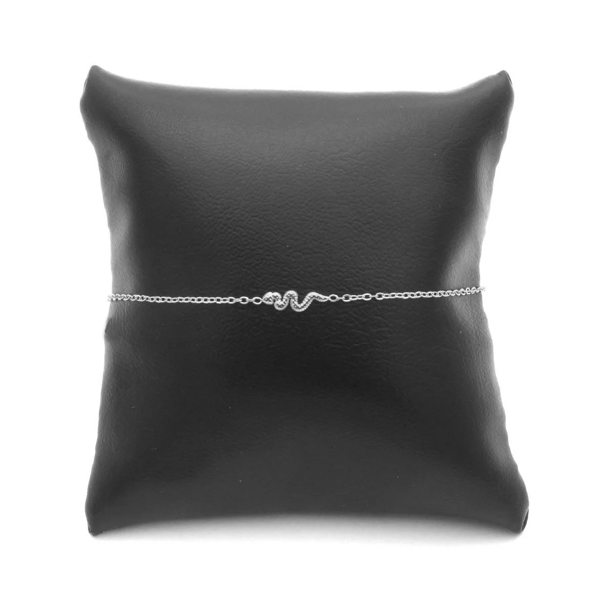 Pulsera Acero Inoxidable Plateado Mini Pulsera Serpiente