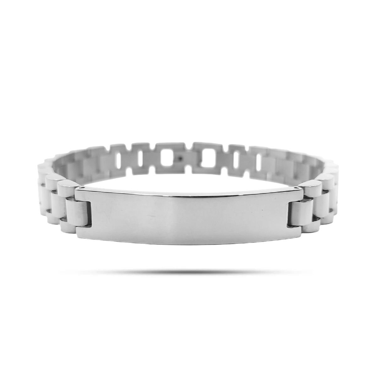 Pulsera Acero Esclava Extensible Reloj Elegante Placa