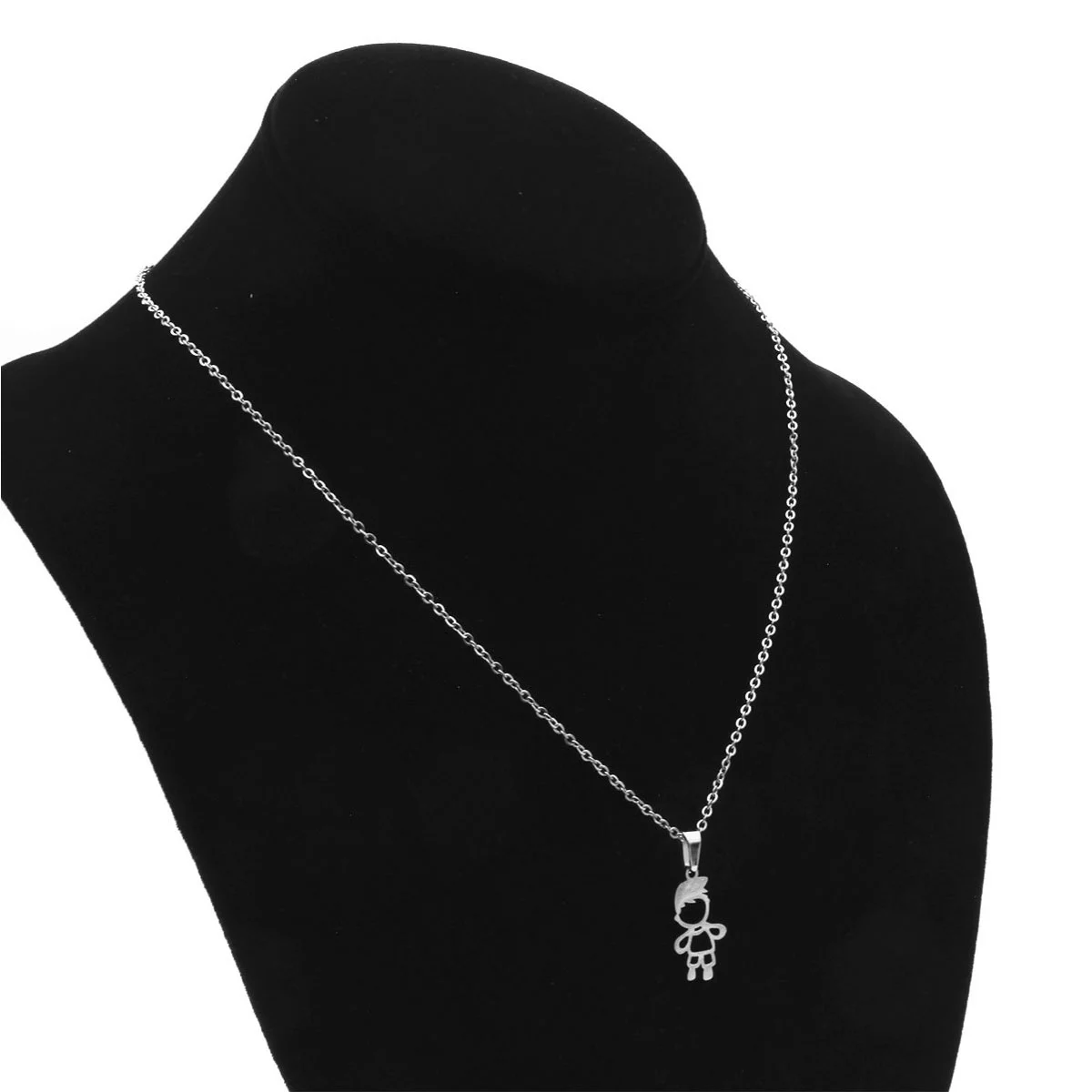 Set Joyeria Acero Inoxidable Plateado Hijo Niño Familia