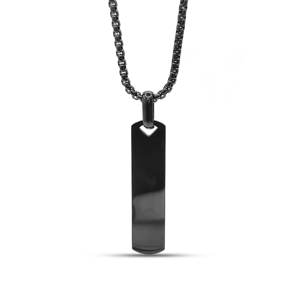 Collar Acero Inox Pilar Barra Rectangular Redondeada