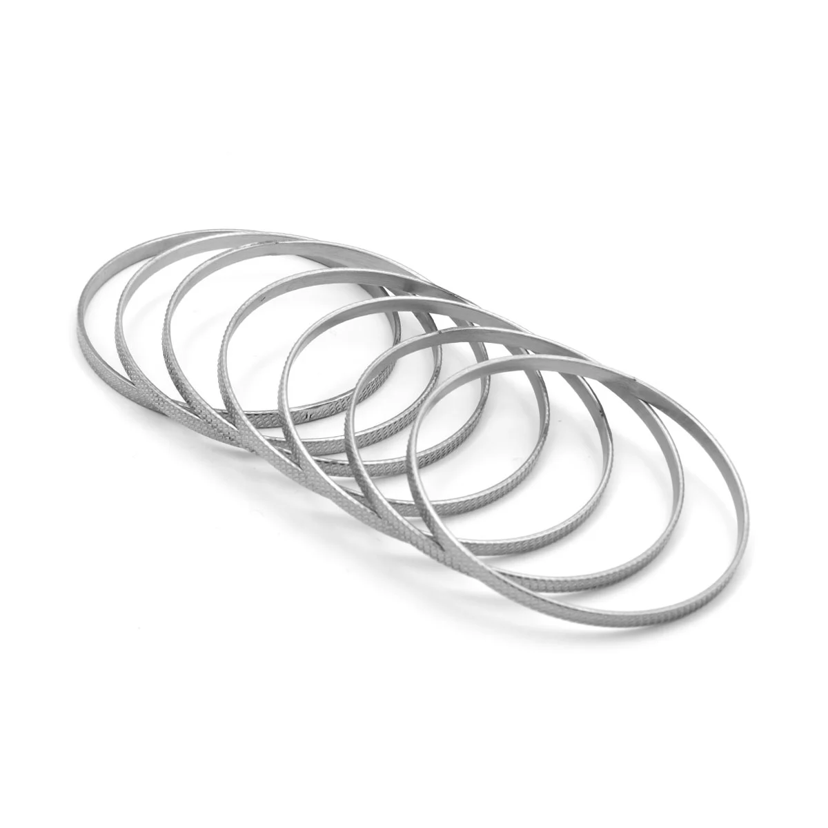 Pulsera Brazalete Acero Plateado Semanario Grabado Lineal