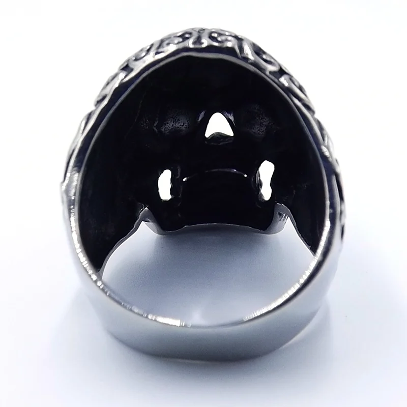 Anillo Acero Plateado Calavera Garbancera Catrina