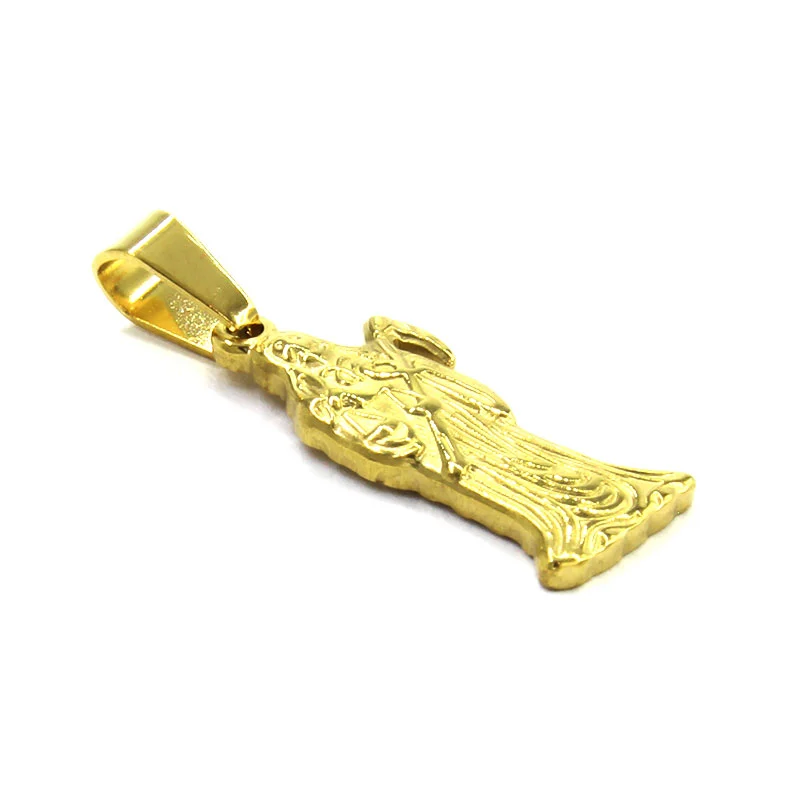 Dije Acero Inox Dorado Santa Santísima Muerte Mexicana
