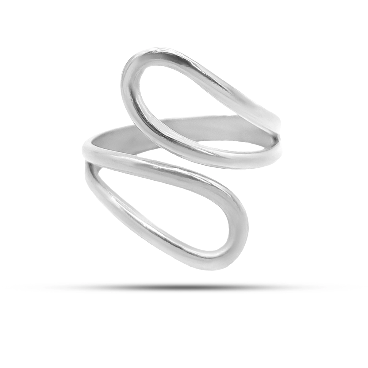 Anillo Acero Inox Gotas Huecas Delgadas Moda Ajustable