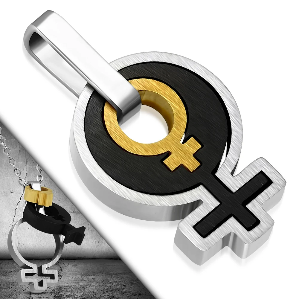 Dije Acero Tricolor Símbolo Venus Orgullo Gay