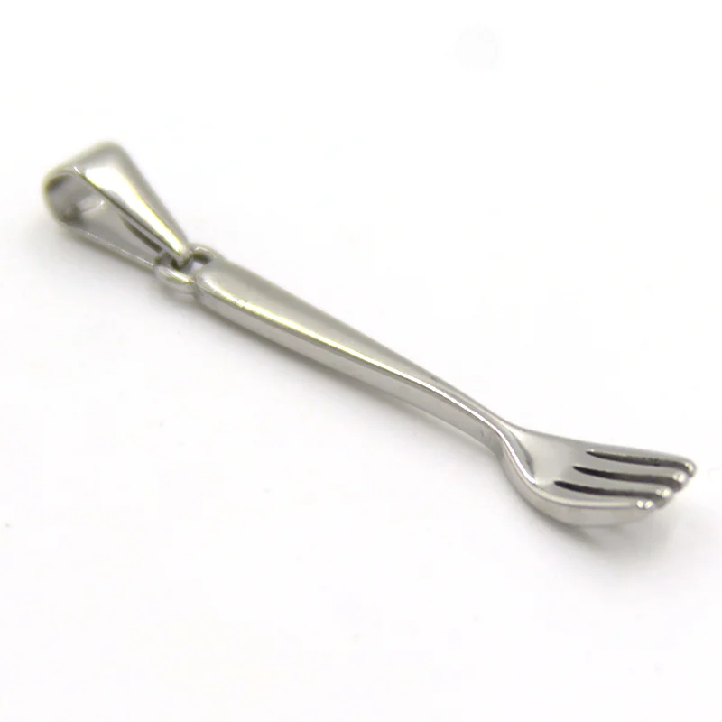 Dije Acero Inoxidable Plateado Tenedor Mini