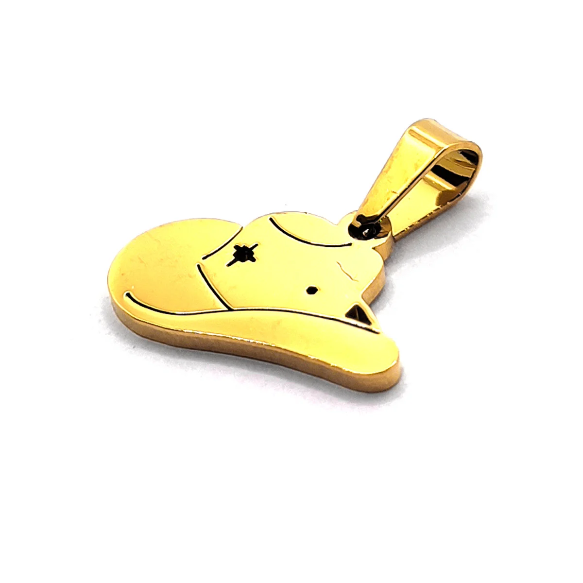 Dije Acero Inoxidable Dorado Sombrero Vaquero Texana