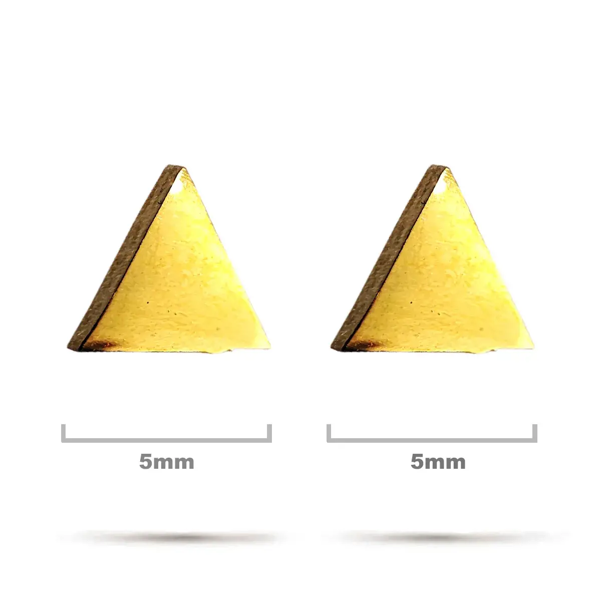 Triple Par Broqueles Acero Flechas Cristales Triangulo