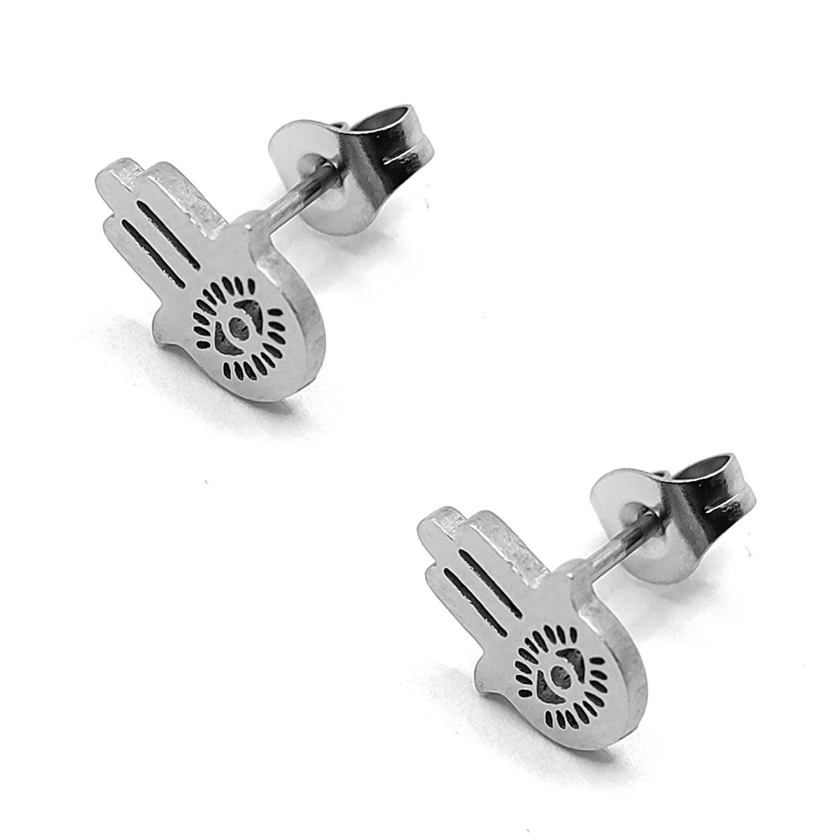 Set Joyería Acero Plateado Mano de Dios Fátima Jamsa
