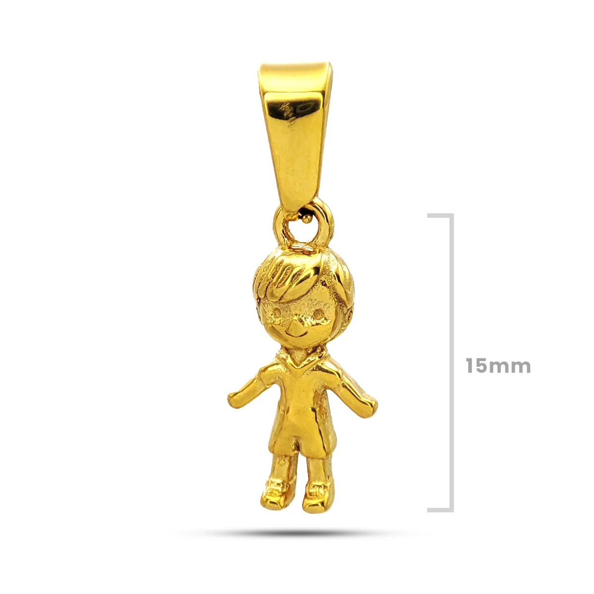 Dije Acero Inoxidable Niño Infante Hijo Familia 15 mm