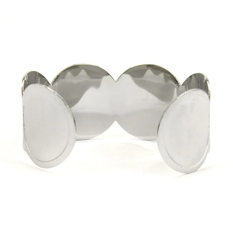 Pulsera Acero Inox Plateado Brazalete Circulo Union