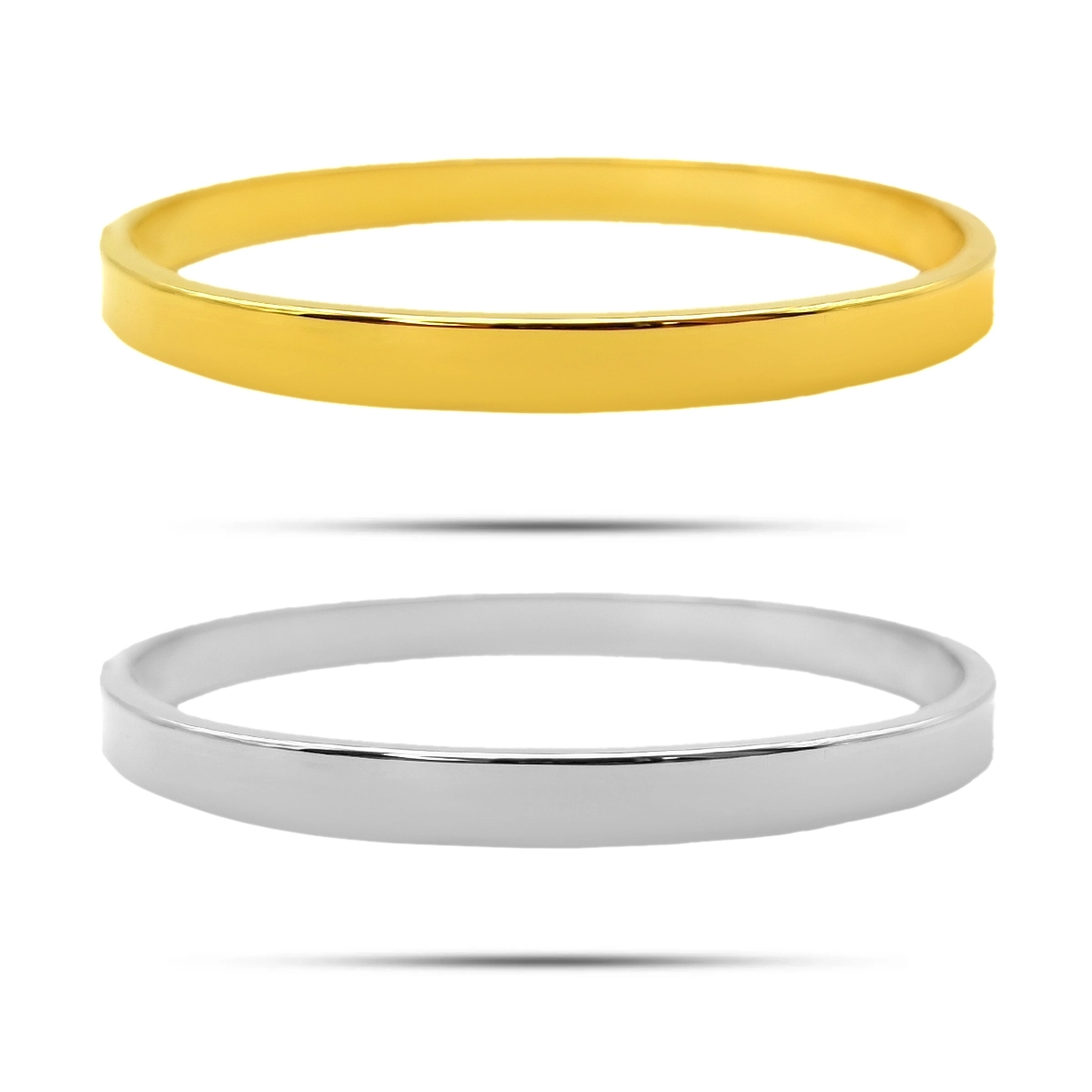 Pulsera Acero Brazalete Rigido Liso Pulido Sencillo
