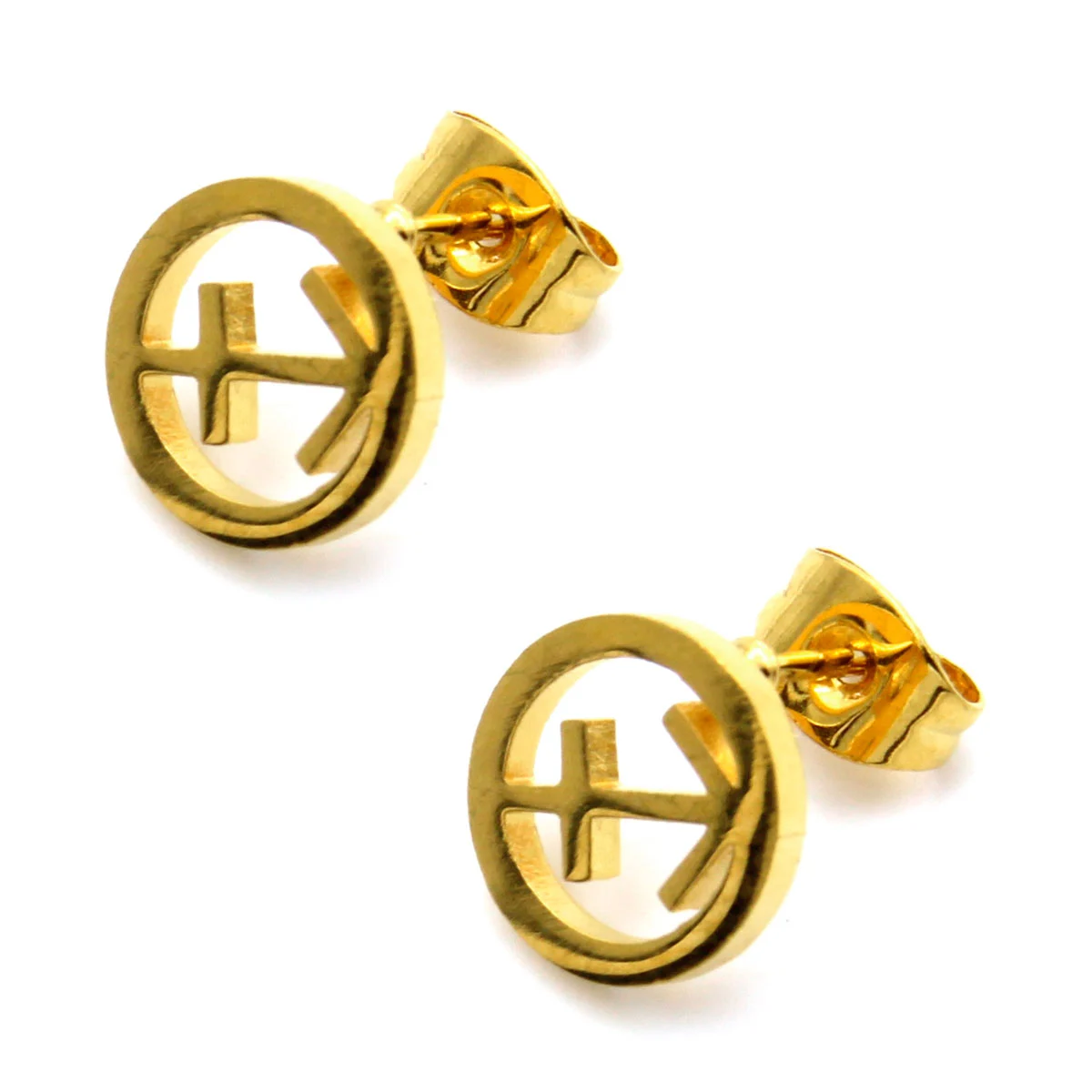 Set Joyeria Acero Dorado Signo Zodiacal Sagitario