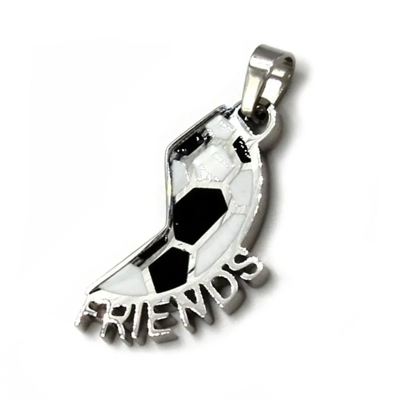 Par Dijes Acero Plateado Mejor Amigo Futbol Best Friends
