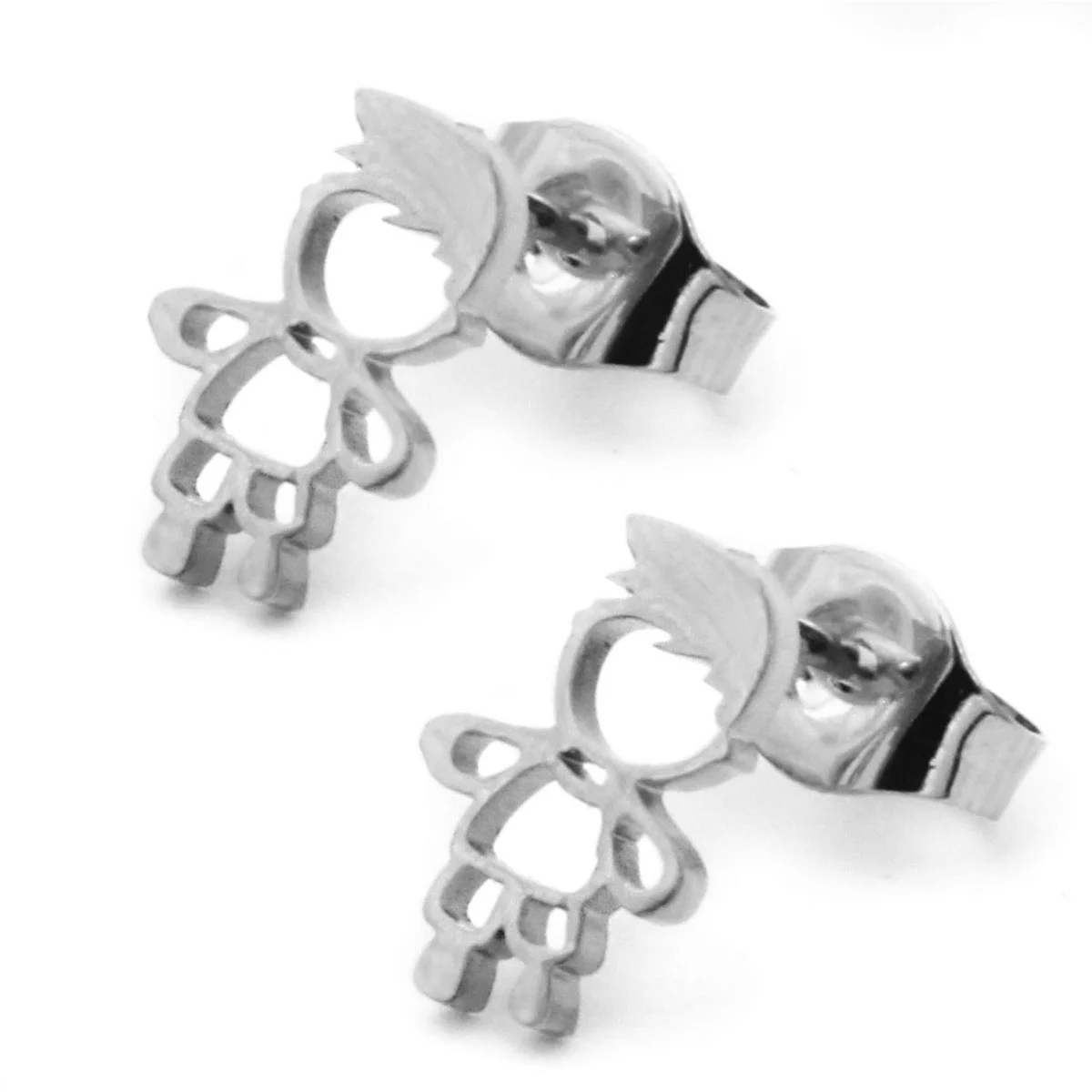 Set Joyeria Acero Inoxidable Plateado Hijo Niño Familia