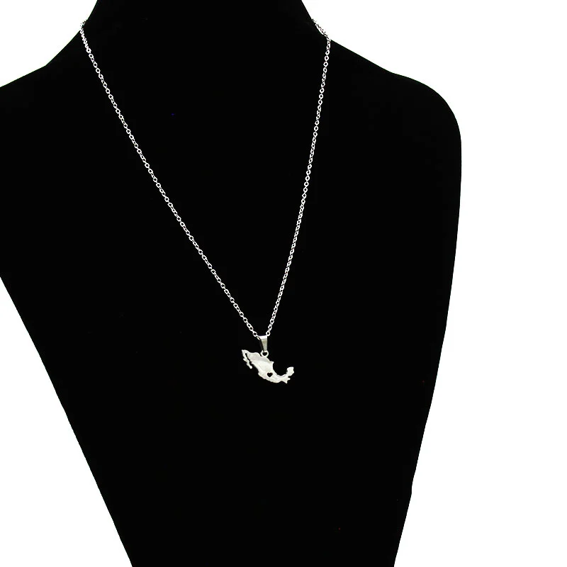 Set de Joyeria Acero Inoxidable Plateado Corazon Mexico