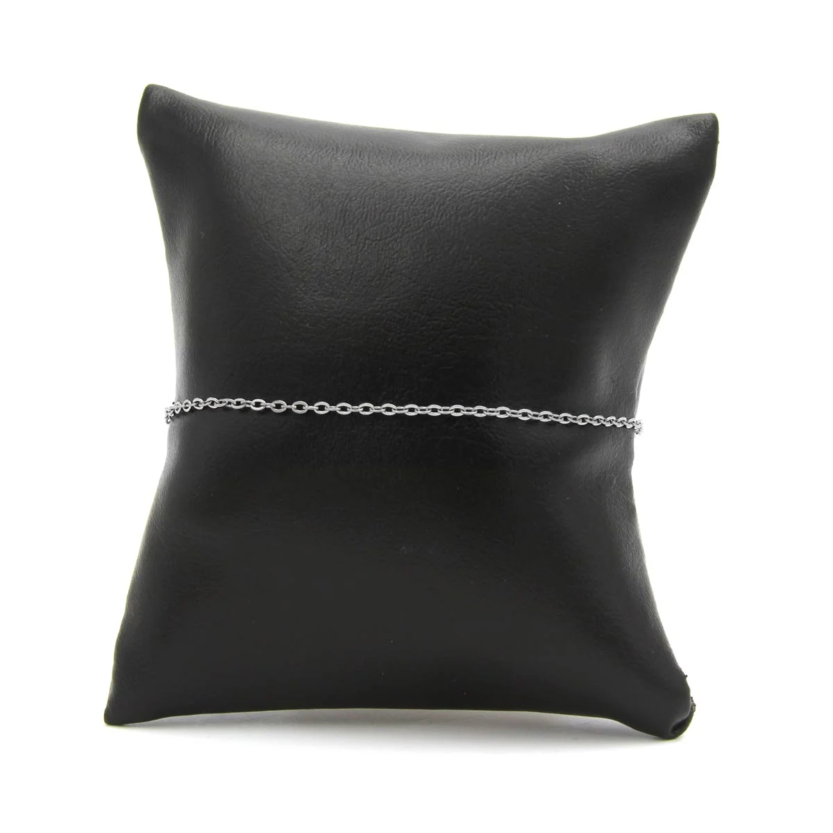 Pulsera Acero Inoxidable Plateado Eslabon Clasico 1mm