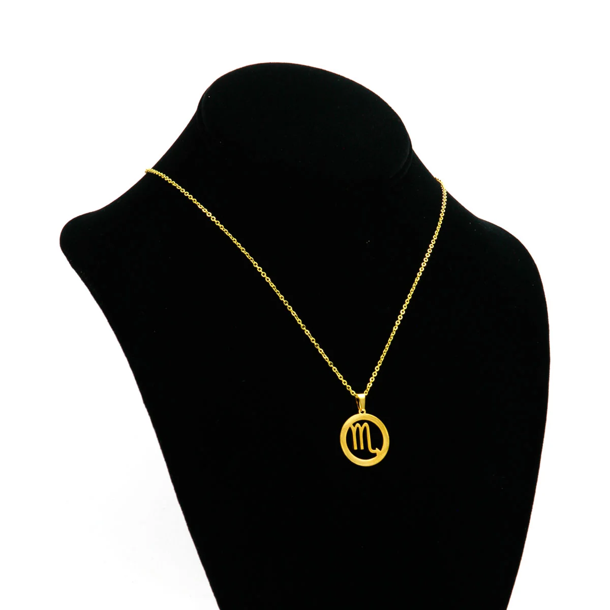 Set Joyeria Acero Dorado Signo Zodiacal Escorpio