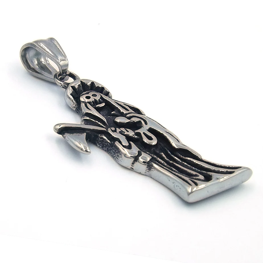 Dije de Acero 316L Santa Muerte Santisima