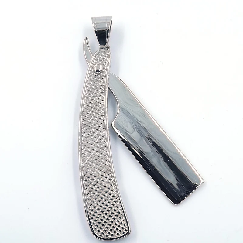 Dije de Acero Navaja Afeitar Tipo Barbero Barbershop