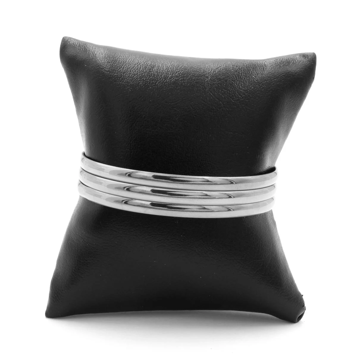 Pulsera Brazalete Acero Plateado Tipo Pulso Para Niña
