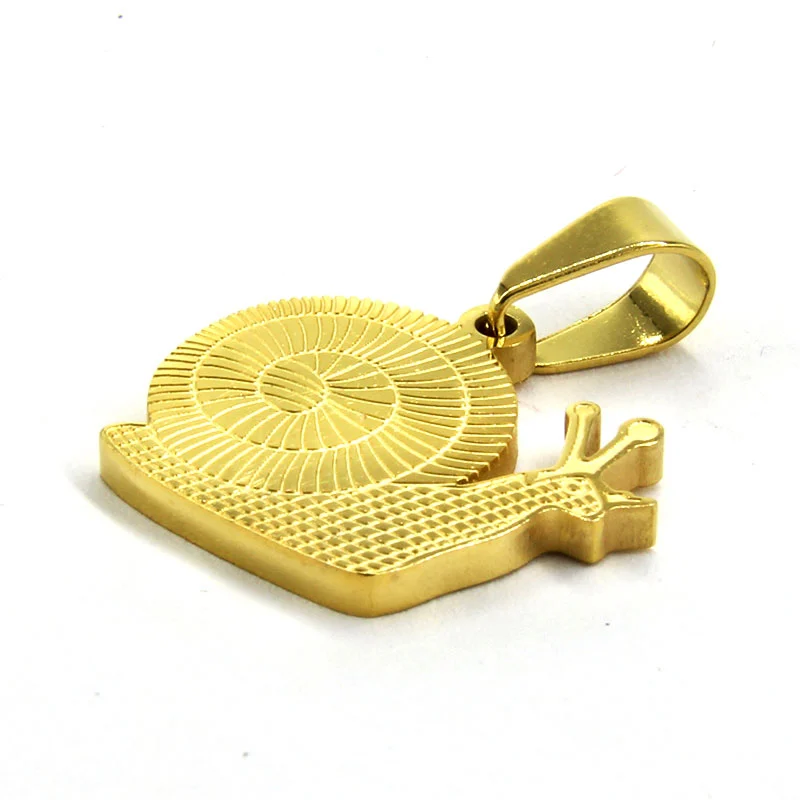 Dije Acero Inoxidable Dorado Caracol Animal Babosa