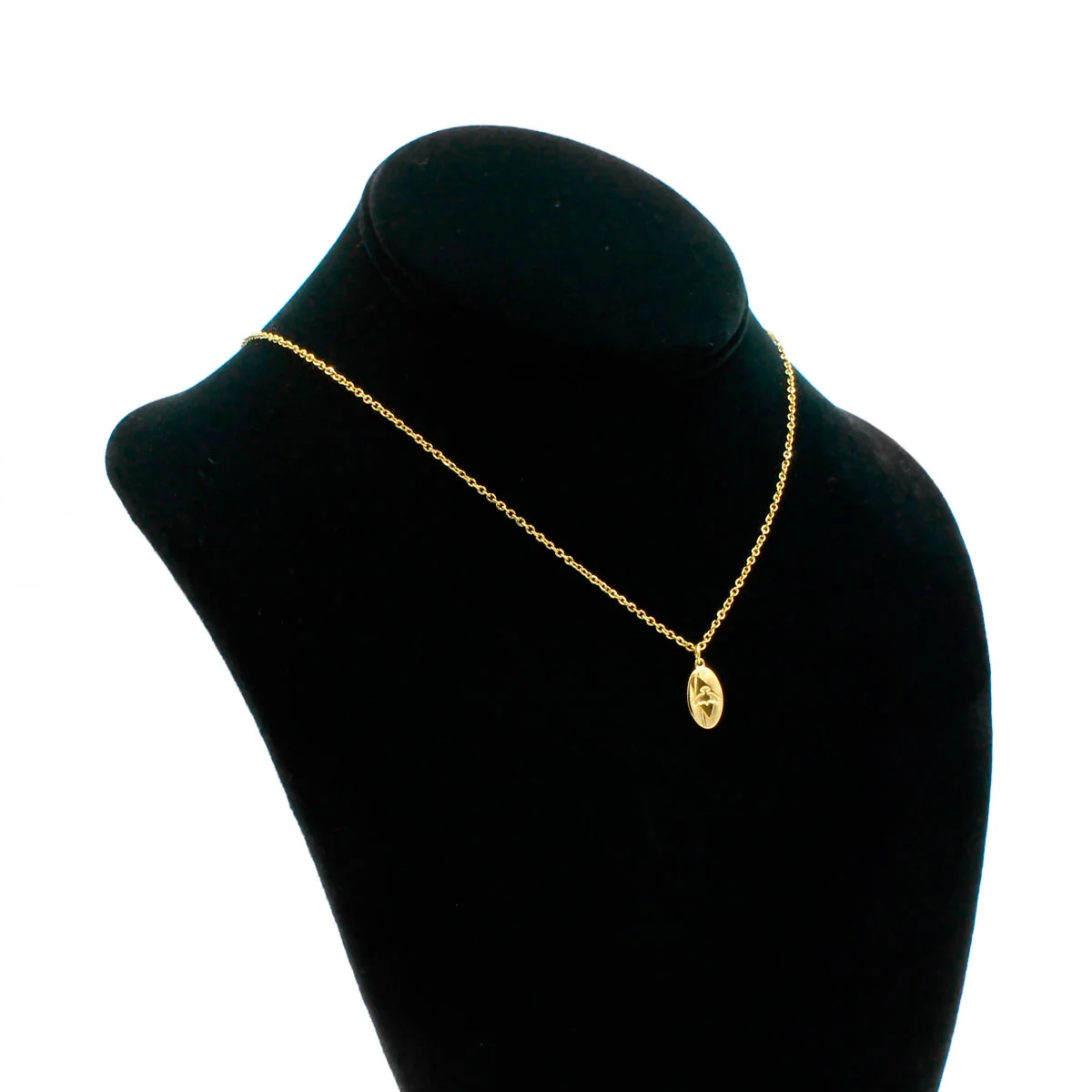 Collar Acero Inoxidable Dorado Paloma Espiritu Santo