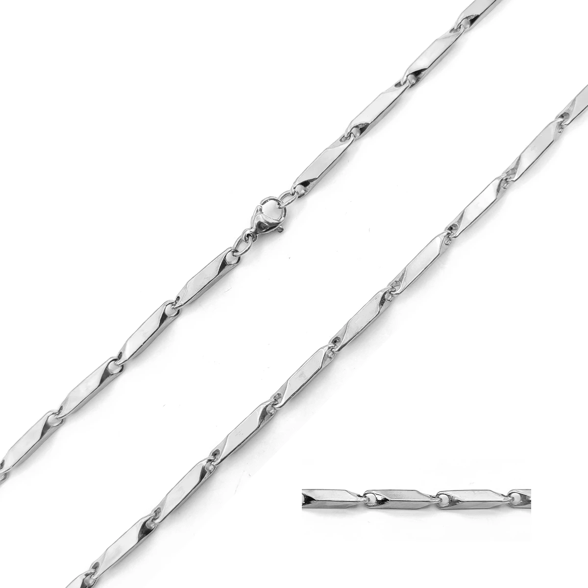 Cadena Acero Inox Eslabón Barra Pilares Moderna 3 mm