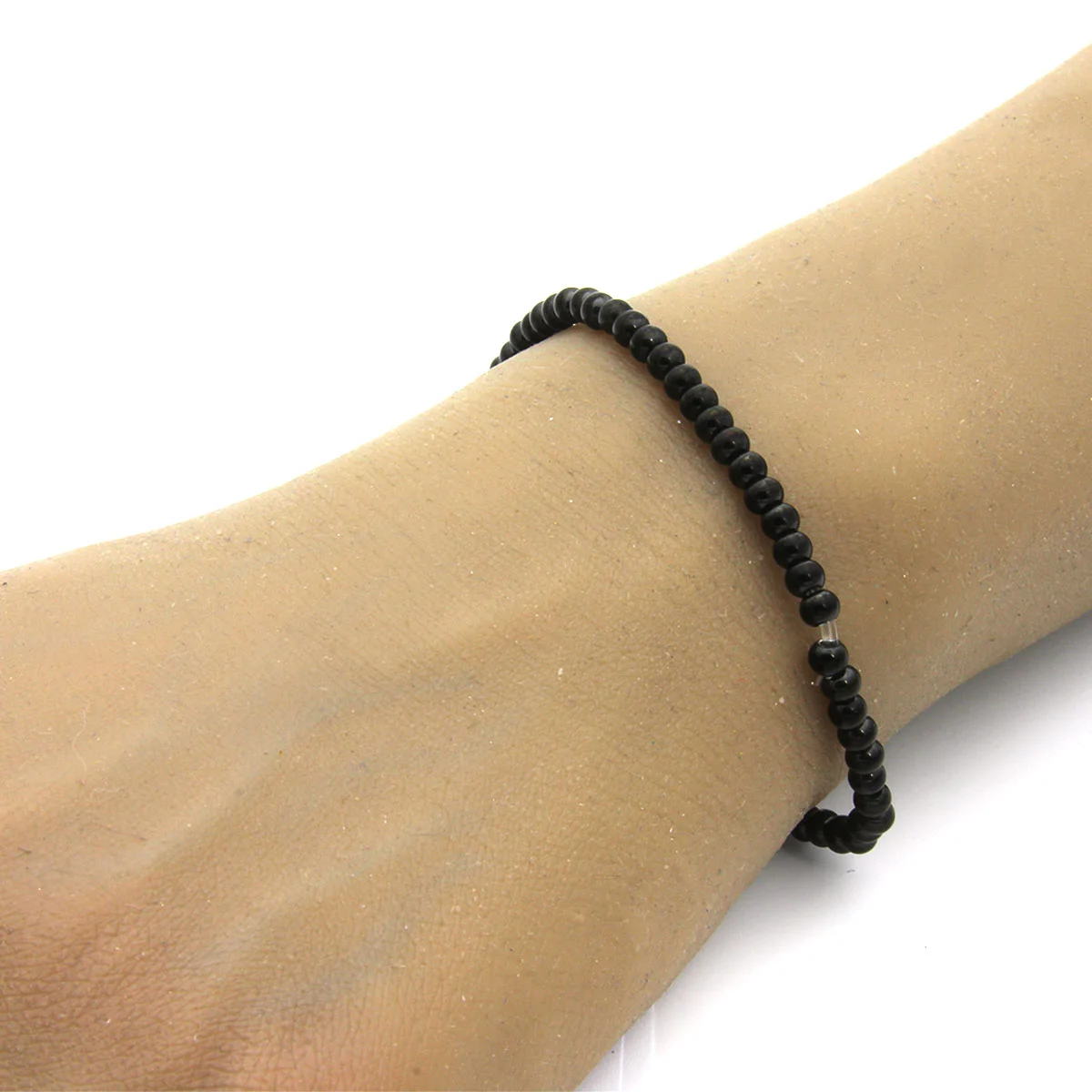 Pulsera Acero Inoxidable Balin Negro 4mm