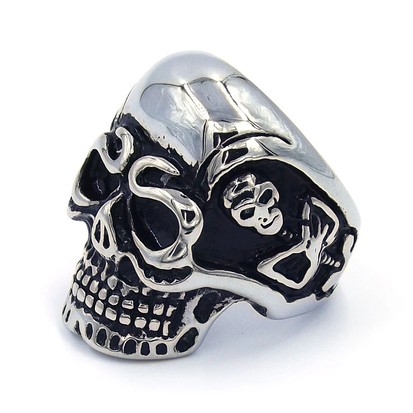 Anillo Acero Inoxidable Calavera Cráneo Skeleton
