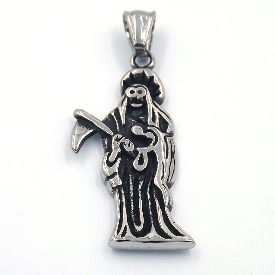 Dije de Acero 316L Santa Muerte Santisima