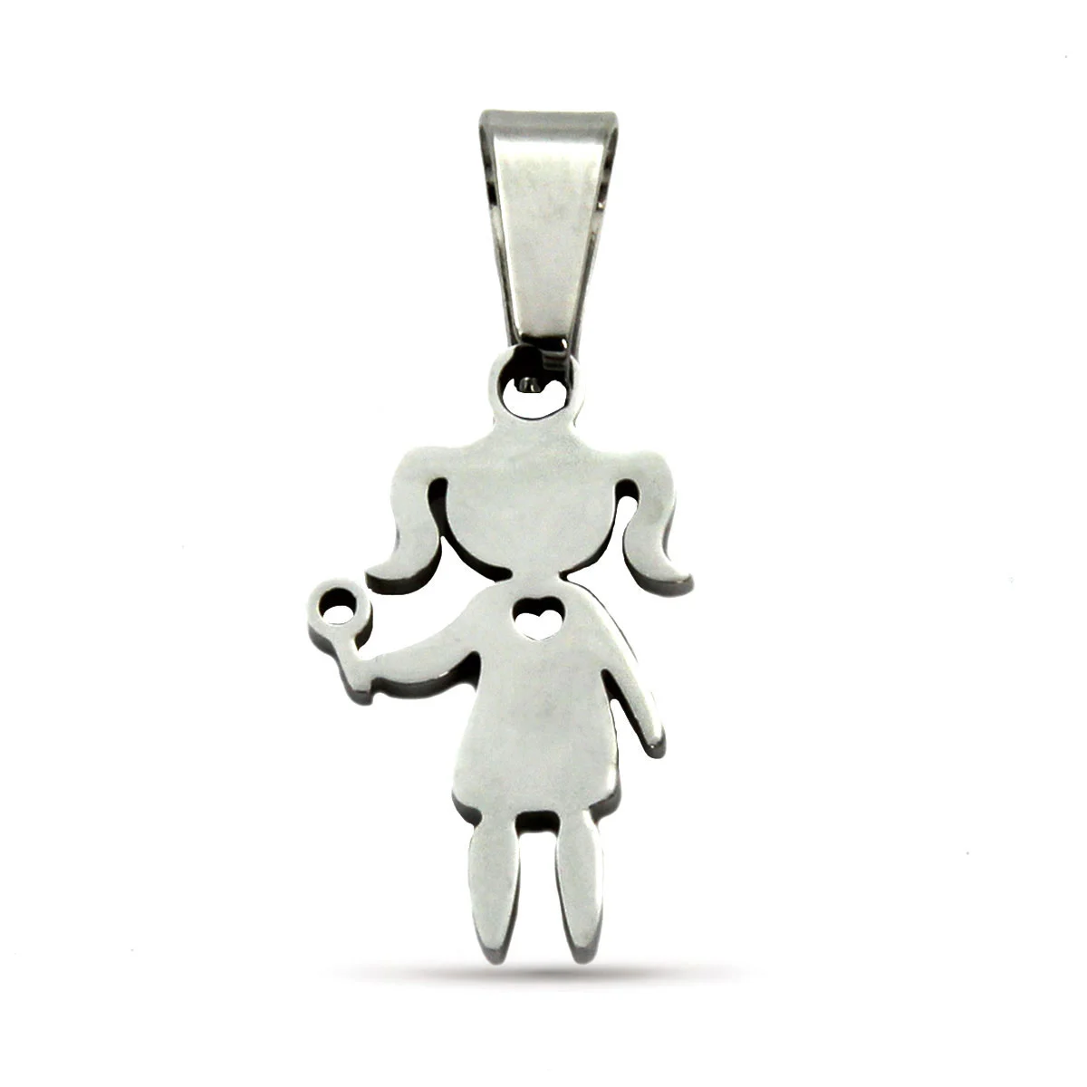 Dije Acero Inox Plateado Niña Pequeña Paleta Dulce 15mm
