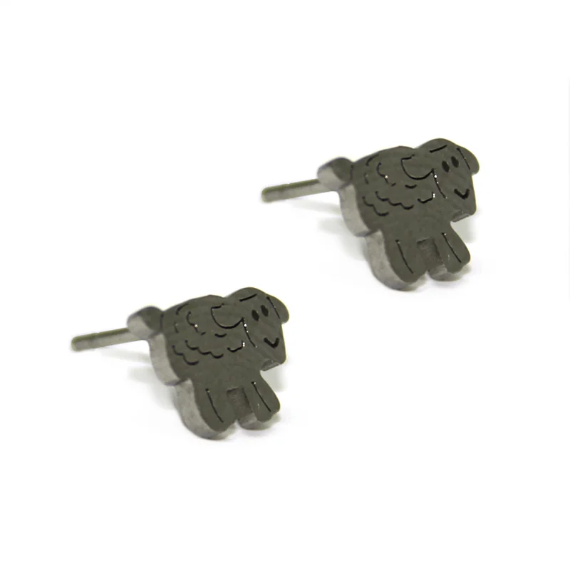 Set De Joyeria Acero Inox Plateado Ovejas