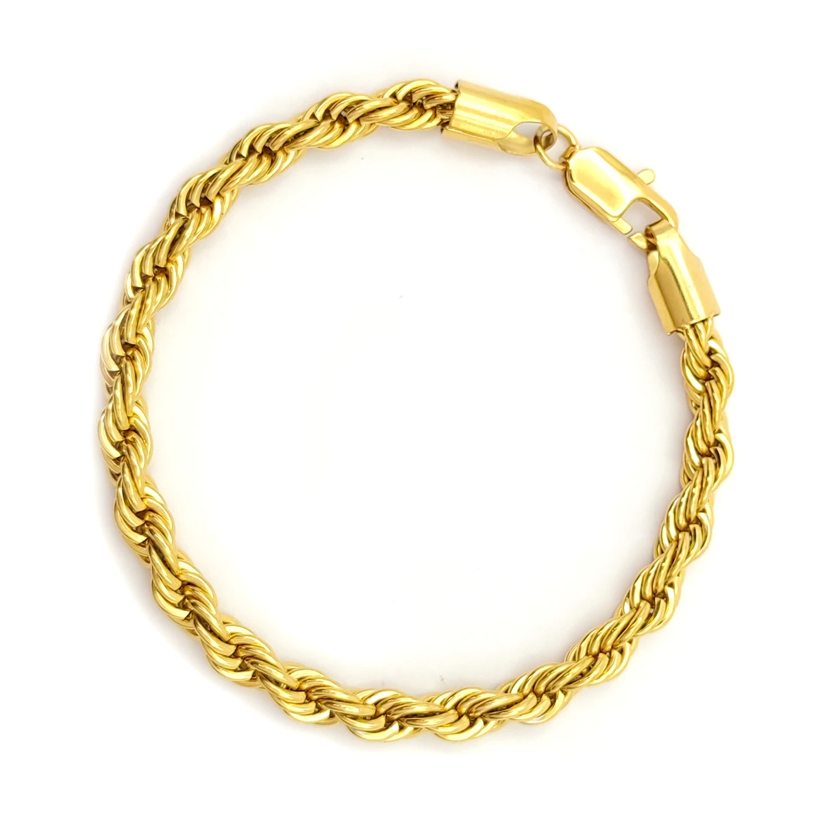 Pulsera Acero Inox Esclava Clásica Torzal 6 mm