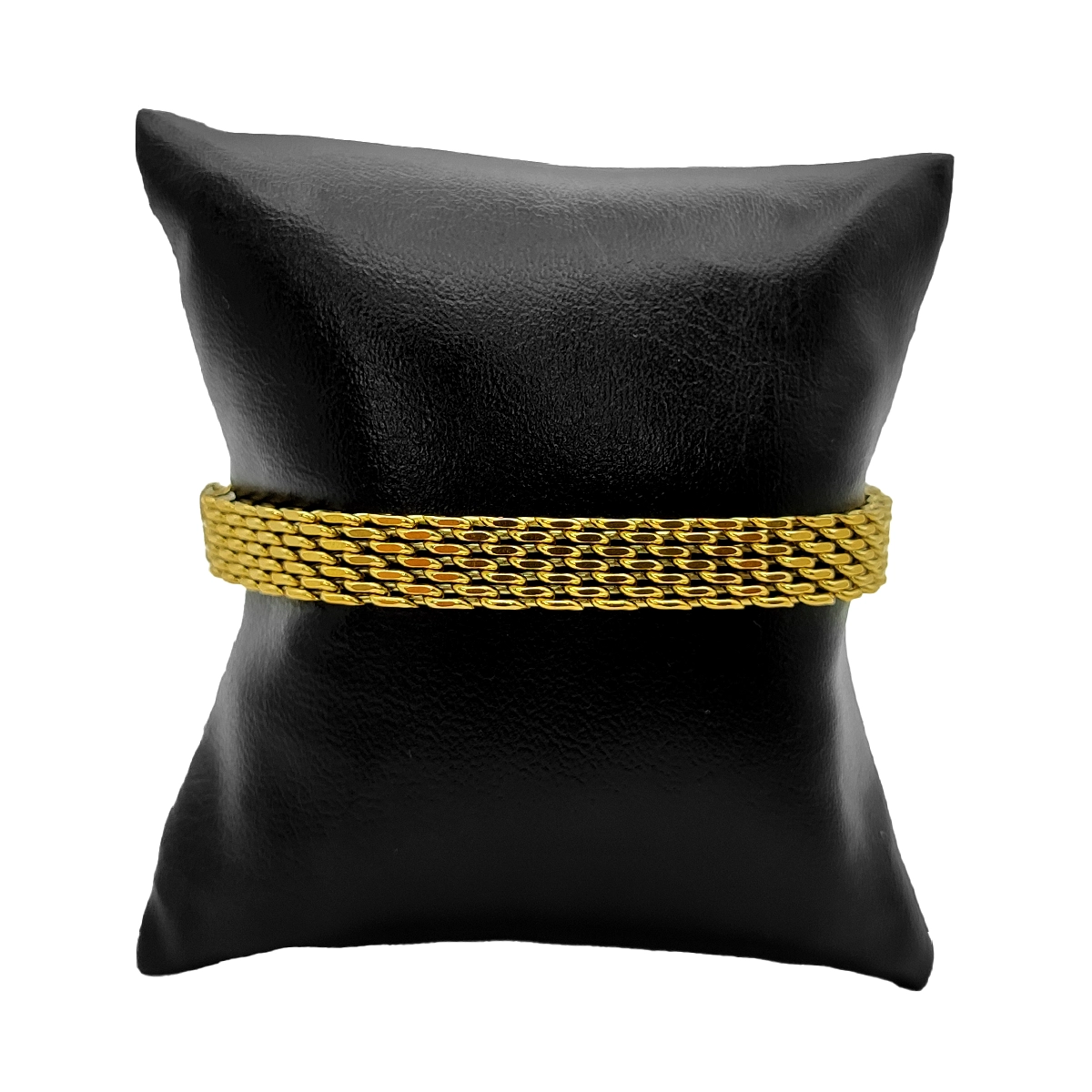 Pulsera Acero Dorado Multicadena Tipo Red Elegante