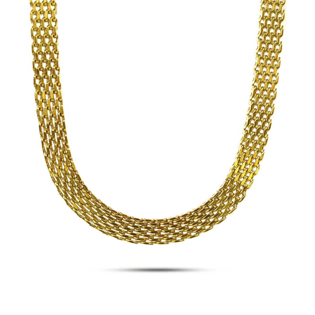 Cadena Acero Dorado Multicadena Tipo Red Elegante