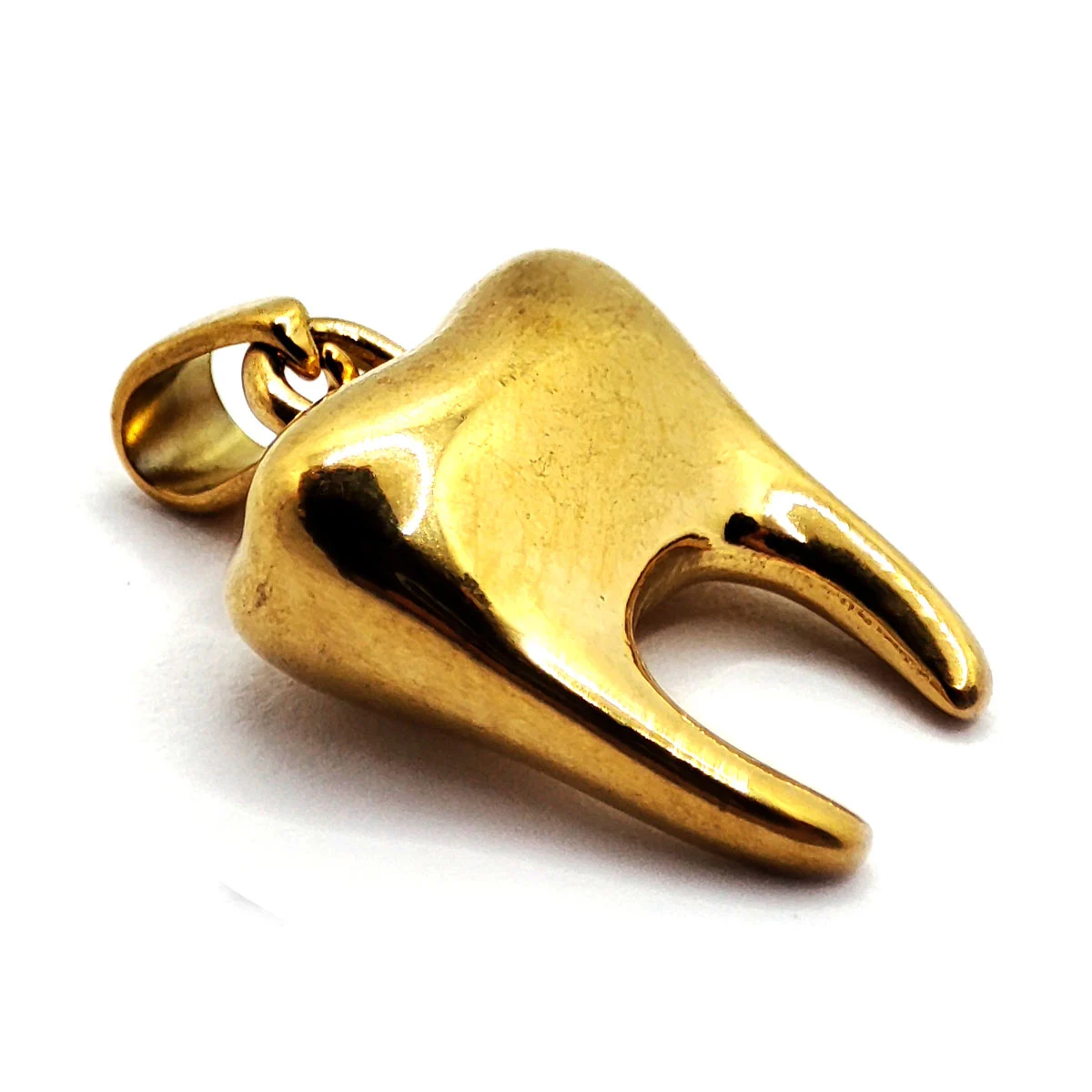 Dije Acero Inox Dorado Muela Diente Dentista Molar