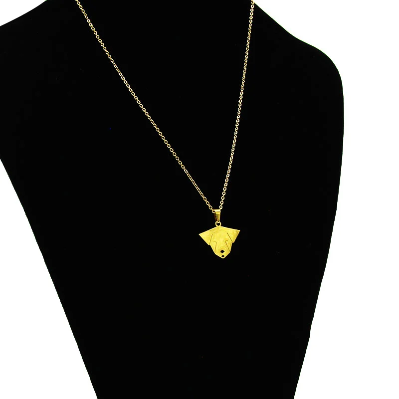 Set de Joyeria Acero Inoxidable Dorado Mascota Perrito