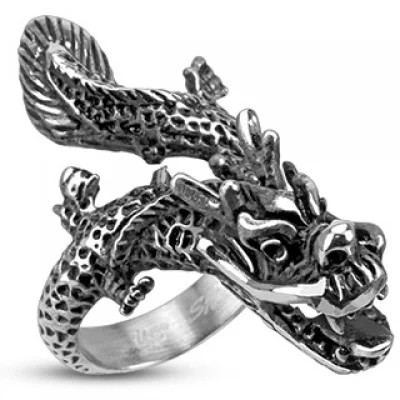 Anillo Acero Inoxidable Diseño Super Dragon